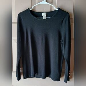 Chico's Black Long Sleeve Top